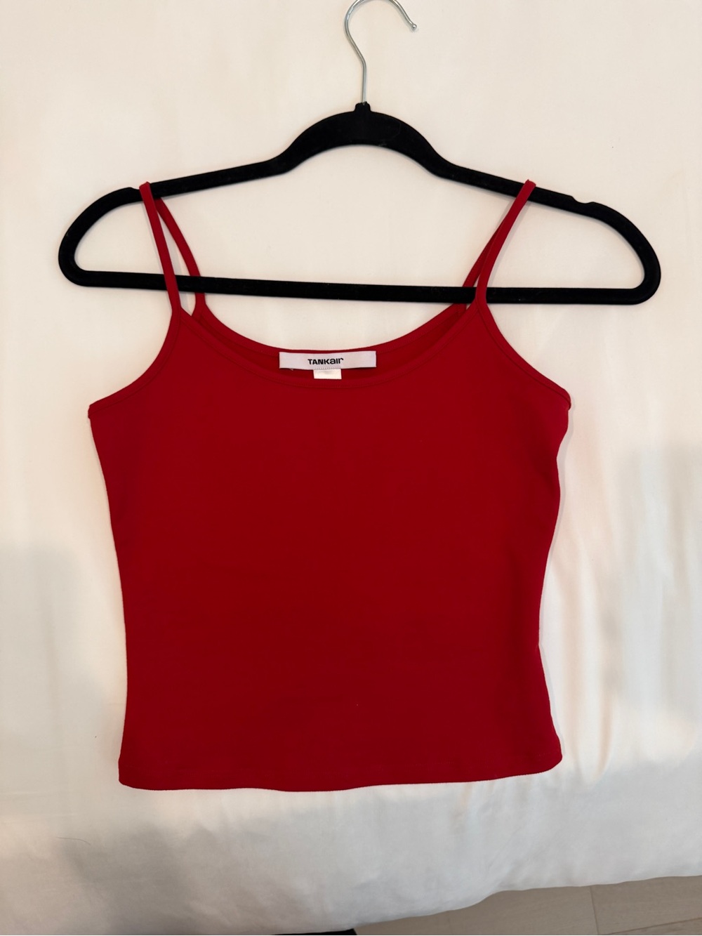 Red Spaghetti Strap Tank Top